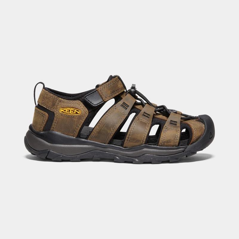 Keen Newport Neo Premium Kids Hiking Sandals Dark Brown/Black Stockists NZ (2139-WESJA)